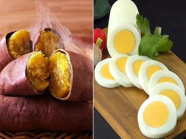 Thực đơn giảm cân với khoai lang và trứng