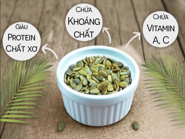 Thành phần dinh dưỡng trong 100g hạt bí xanh